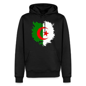 Algerien - Männer Premium Bio Hoodie - Schwarz - Vorne - Nico (187cm)