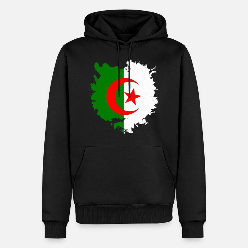Algerien - Männer Premium Bio Hoodie - Schwarz