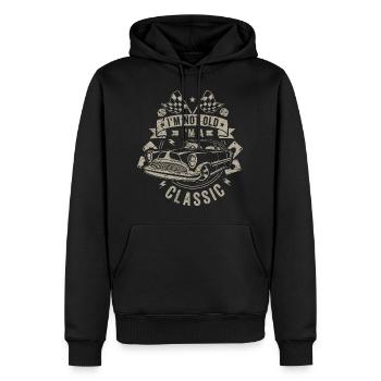 Je ne suis pas vieux, je suis un classique Voiture ancienne T-shirt - Sweat à capuche Premium bio Homme - noir - Devant - Nico (187cm)