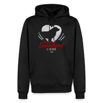 Berner Sennenhund Liebe mit Herz - Männer Premium Bio Hoodie - Schwarz - Vorne - Nico (187cm)