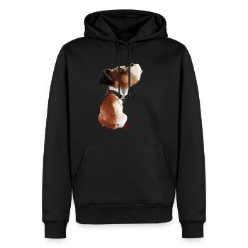 Sketchy Boxer - Männer Premium Bio Hoodie - Schwarz - Vorne - Nico (187cm)