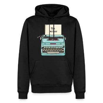 Machine à écrire - écrivain - Sweat à capuche Premium bio Homme - noir - Devant - Nico (187cm)