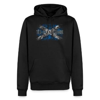 Scottish Patriot Scottish Gaelic - Men’s Premium Organic Hoodie - black - Front - Nico (187cm)