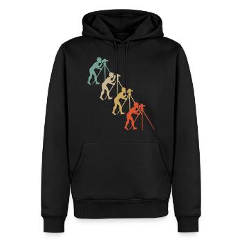 Géomètre géomètre ingénieur - Sweat à capuche Premium bio Homme - noir - Devant - Nico (187cm)