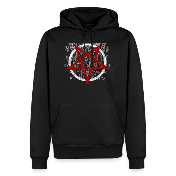 PAGAN SATAN TEUFEL LUZIFER SATANIST pentagramm SHI - Männer Premium Bio Hoodie - Schwarz - Vorne - Nico (187cm)