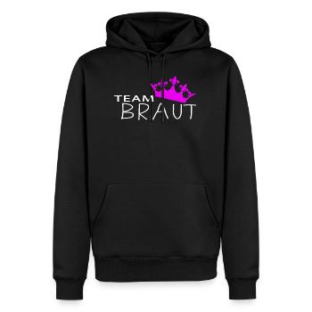 Team Braut Hochzeit Junggesellinnen Abschied. - Männer Premium Bio Hoodie - Schwarz - Vorne - Nico (187cm)