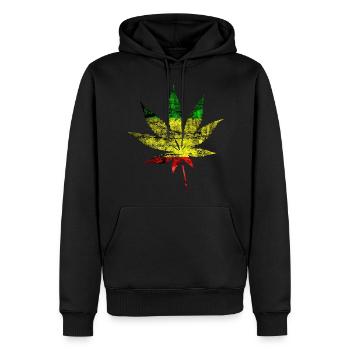 Cannabis - Männer Premium Bio Hoodie - Schwarz - Vorne - Nico (187cm)