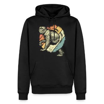 Affen - Männer Premium Bio Hoodie - Schwarz - Vorne - Nico (187cm)