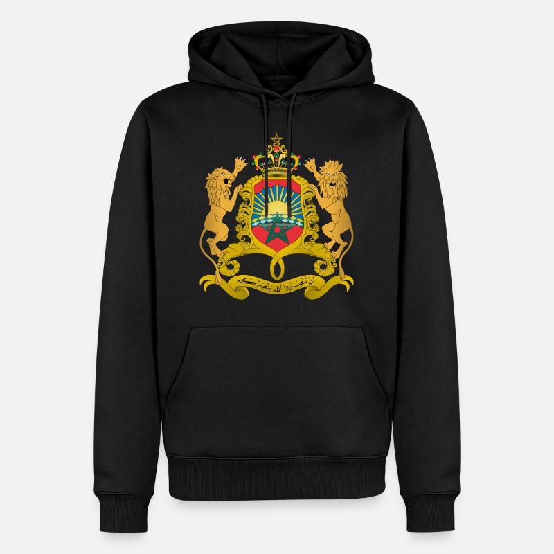 Royaume du Maroc - Sweat à capuche Premium bio Homme - noir