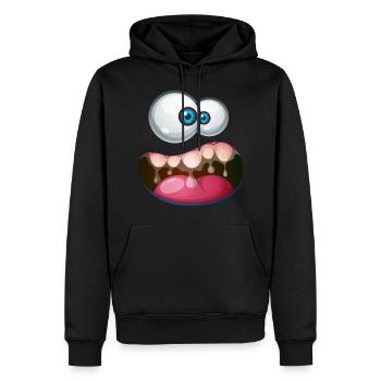 Costume de carnaval d’Halloween drôles de monstres - Sweat à capuche Premium bio Homme - noir - Devant - Nico (187cm)