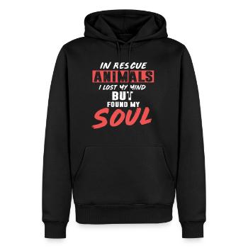 militants des droits des animaux - Sweat à capuche Premium bio Homme - noir - Devant - Nico (187cm)