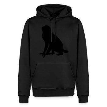 Affe Tier - Männer Premium Bio Hoodie - Schwarz - Vorne - Nico (187cm)
