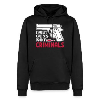Protégez les armes non criminelles - Sweat à capuche Premium bio Homme - noir - Devant - Nico (187cm)