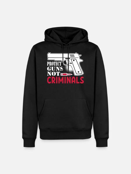 Protect Guns Not Criminal - Men’s Premium Organic Hoodie - black