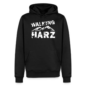 Walking Harz Wandern - Männer Premium Bio Hoodie - Schwarz - Vorne - Nico (187cm)