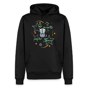 Katze Katzen Weltraum Astronomie Miau Katzenshirt - Männer Premium Bio Hoodie - Schwarz - Vorne - Nico (187cm)