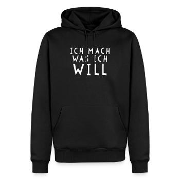 Lustiger Spruch Lustige - Männer Premium Bio Hoodie - Schwarz - Vorne - Nico (187cm)