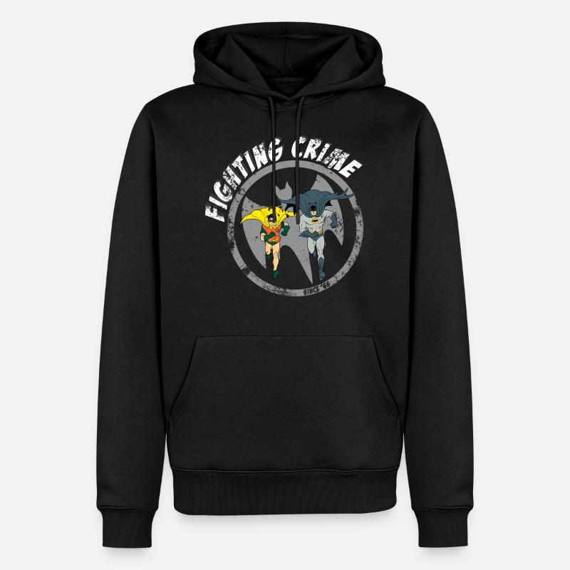 DC Comics Batman Robin Bekämpfen Verbrechen - Männer Premium Bio Hoodie - Schwarz