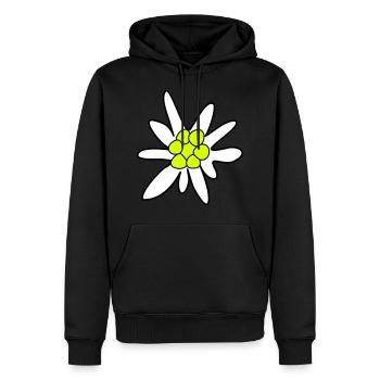 Edelweiss - Männer Premium Bio Hoodie - Schwarz - Vorne - Nico (187cm)
