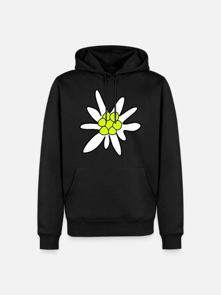 Edelweiss, ghosteweed - Men’s Premium Organic Hoodie - black