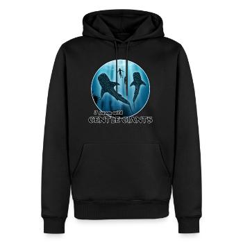 Walhaie - Männer Premium Bio Hoodie - Schwarz - Vorne - Nico (187cm)