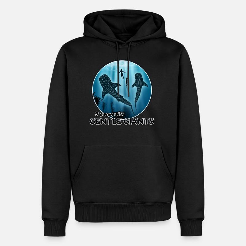 Requins baleines - Sweat à capuche Premium bio Homme - noir