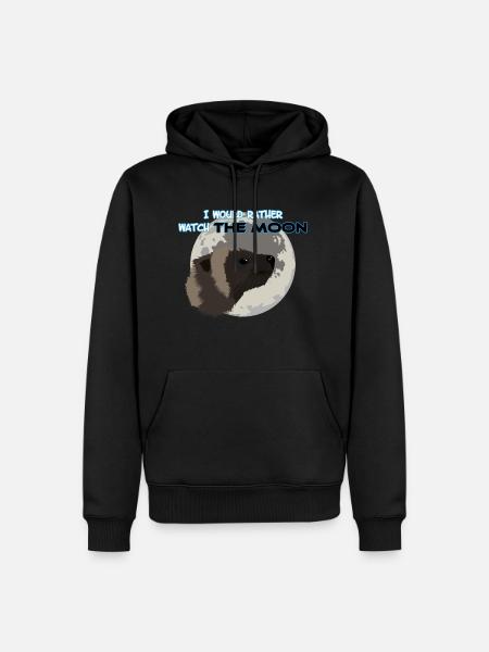 Wolverine and moon - Men’s Premium Organic Hoodie - black