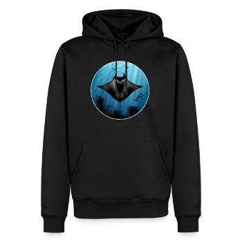 Mantarochen - Männer Premium Bio Hoodie - Schwarz - Vorne - Nico (187cm)