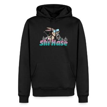 Skihase Snowboard Ski für Après-Ski - Männer Premium Bio Hoodie - Schwarz - Vorne - Nico (187cm)
