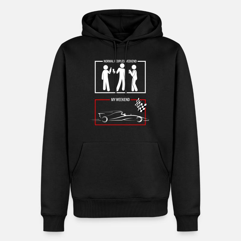 Week-end de course - Sweat à capuche Premium bio Homme - noir