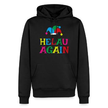 helau again karneval kostüm - Männer Premium Bio Hoodie - Schwarz - Vorne - Nico (187cm)