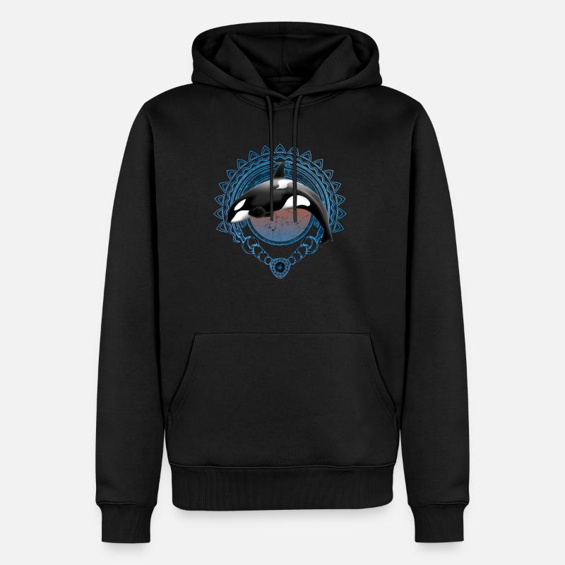 Orque orque - Sweat à capuche Premium bio Homme - noir