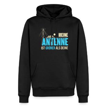 Amateurfunker Hobby Funker Geschenkidee - Männer Premium Bio Hoodie - Schwarz - Vorne - Nico (187cm)