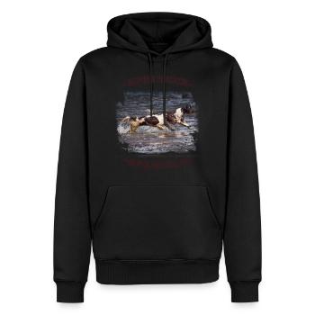 Springer Spaniel Hundefoto - Männer Premium Bio Hoodie - Schwarz - Vorne - Nico (187cm)