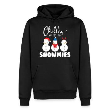 Cadeau de Noël Noël Noël - Sweat à capuche Premium bio Homme - noir - Devant - Nico (187cm)
