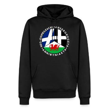 Scottish, Welsh, Cornish Independence, Celtic - Men’s Premium Organic Hoodie - black - Front - Nico (187cm)