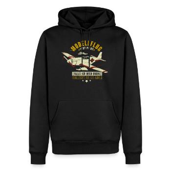Modellflieger Modellflug RC Flugzeug Test Pilot - Männer Premium Bio Hoodie - Schwarz - Vorne - Nico (187cm)