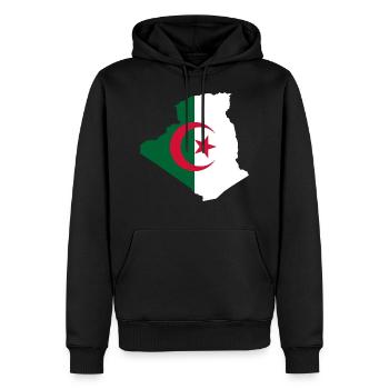 algeria algeria algiers country flag gift - Men’s Premium Organic Hoodie - black - Front - Nico (187cm)