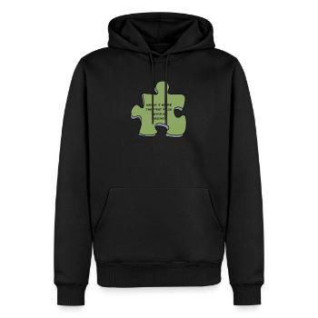 Question de pièce de puzzle - Sweat à capuche Premium bio Homme - noir - Devant - Nico (187cm)