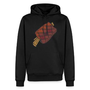 Jonction - Sweat à capuche Premium bio Homme - noir - Devant - Nico (187cm)