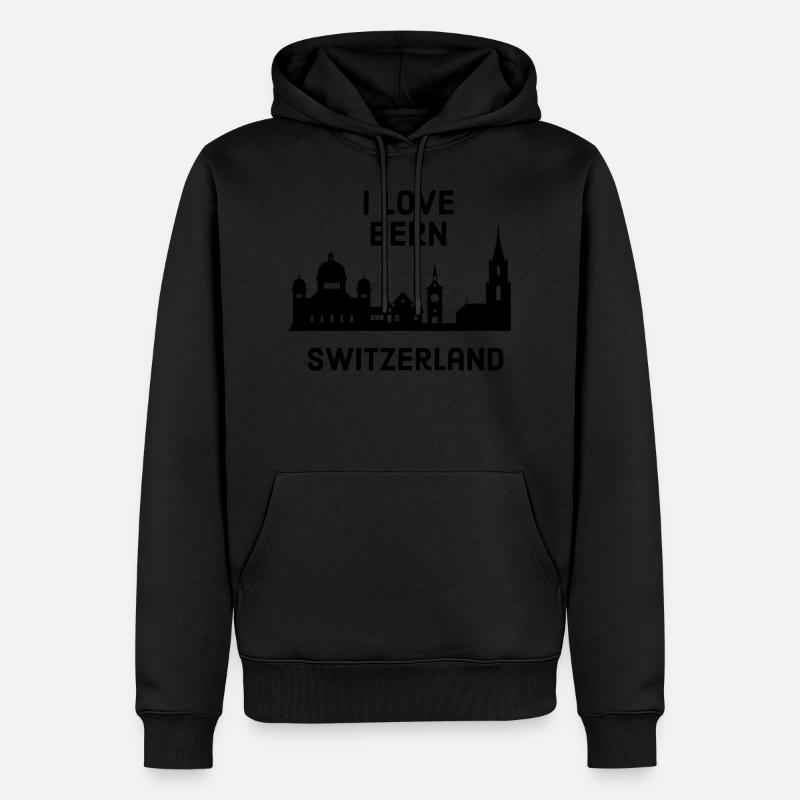 BERN - Sweat à capuche Premium bio Homme - noir