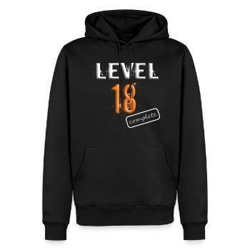 18ème anniversaire cadeau d'anniversaire gamer - Sweat à capuche Premium bio Homme - noir - Devant - Nico (187cm)