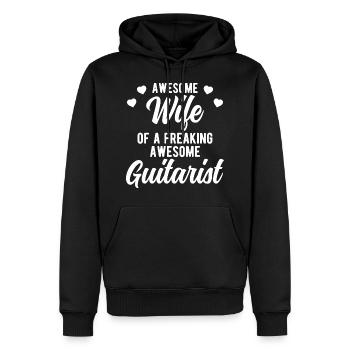Lustiger Gitarrist Ehemann Phrase Geschenk für - Männer Premium Bio Hoodie - Schwarz - Vorne - Nico (187cm)