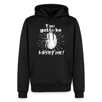 Rein Drôle de jeu de mots pour un donneur d’organes - Sweat à capuche Premium bio Homme - noir - Devant - Nico (187cm)