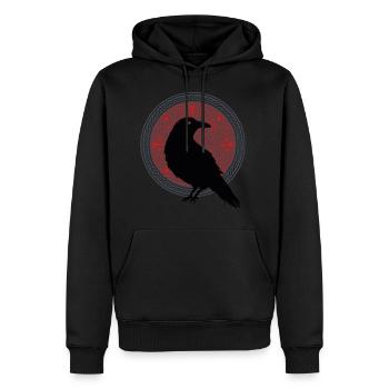 Rabe Nordische Mythologie Kelten Geschenk - Männer Premium Bio Hoodie - Schwarz - Vorne - Nico (187cm)
