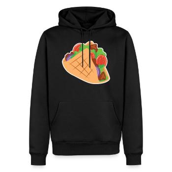 Döner Kebab Comic - Fast-food - Sweat à capuche Premium bio Homme - noir - Devant - Nico (187cm)