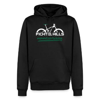 Fichtelhills Fully mountainbike Fichtelgebirge - Männer Premium Bio Hoodie - Schwarz - Vorne - Nico (187cm)