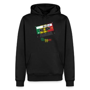 Groupe reggae - Sweat à capuche Premium bio Homme - noir - Devant - Nico (187cm)