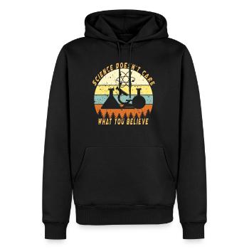 Science Doesn t Care What You Believe - Men’s Premium Organic Hoodie - black - Front - Nico (187cm)