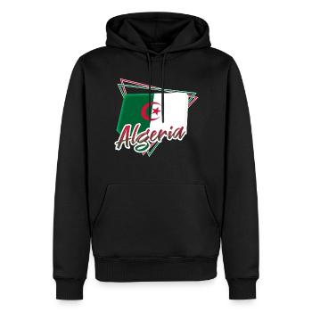 Algerien - Männer Premium Bio Hoodie - Schwarz - Vorne - Nico (187cm)